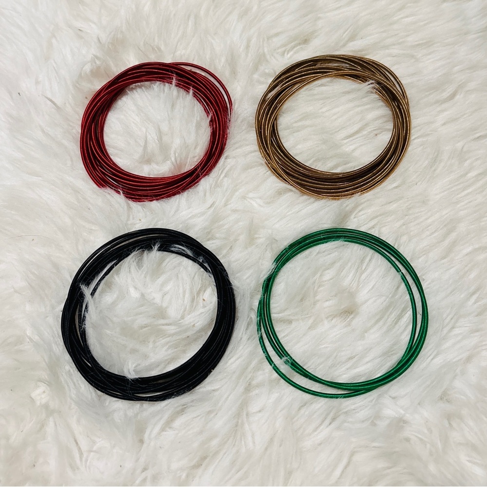 Vibrant Multicolor Bangle Set - Picture 2 of 3